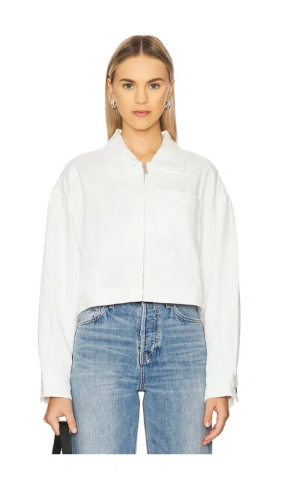 Sanctuary Cropped Paper Boy Jacket In Bleached White