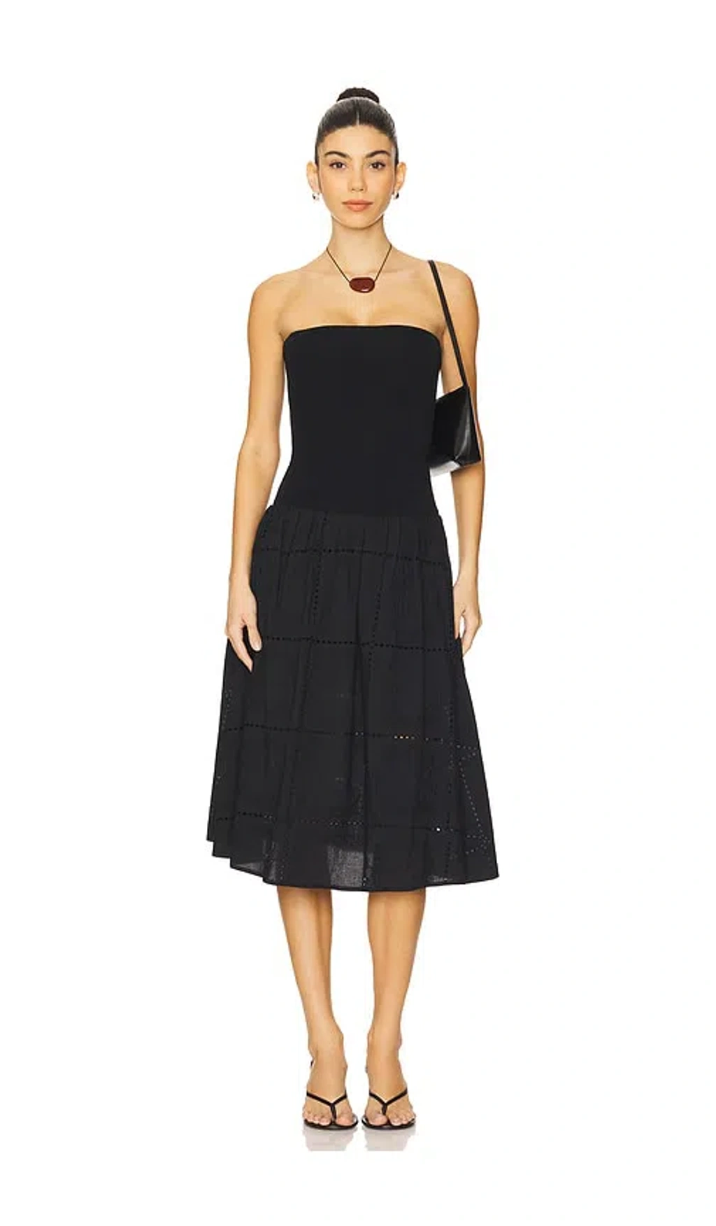 Weworewhat Strapless Corset Ruched Dress In Black | ModeSens