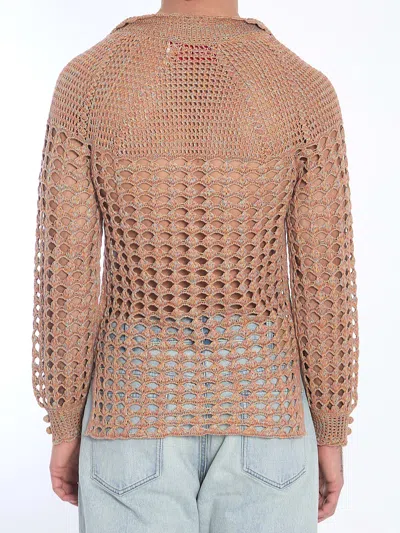 Valentino Openwork Sweater Sweaters And Cardigans Multicolor