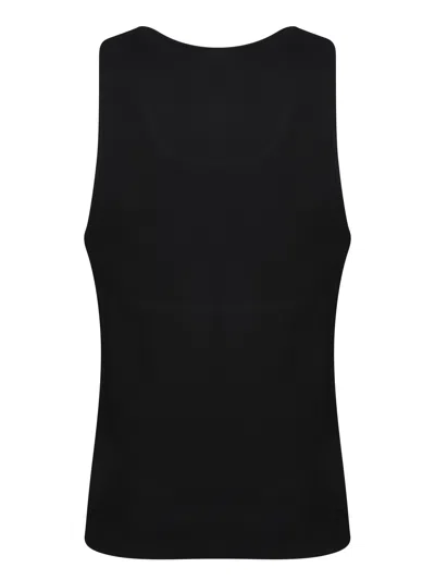 Jw Anderson J. W. Anderson Anchor Fitted Ribbed Top In Black