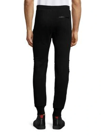 Shop The Kooples Quilted Panel Sweatpants In Black