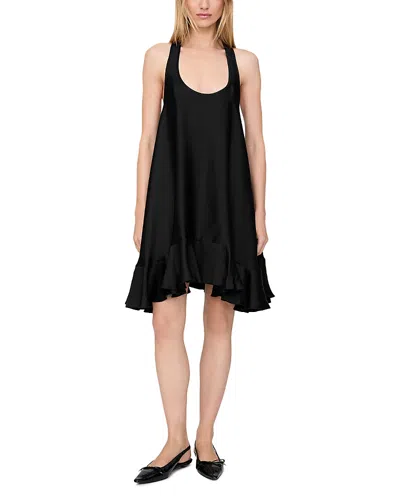 Anine Bing Fluid A-line Mini Dress In Lightweight Charmeuse