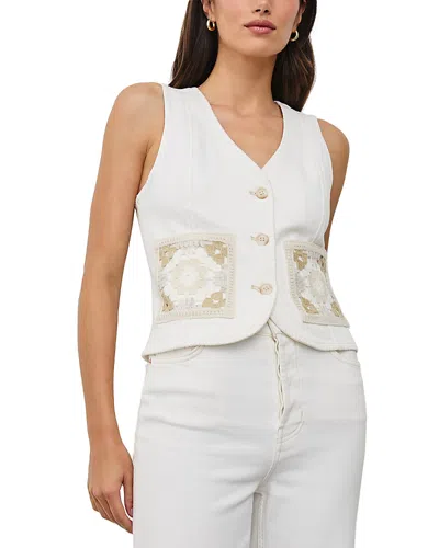Rails La Jolla Vest In Vintage Ecru Crochet