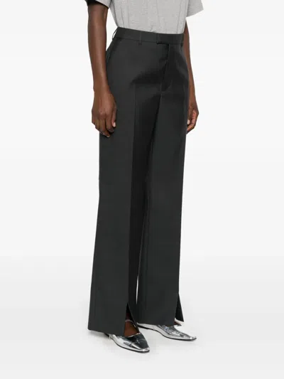 Gucci Wool Pant With Front Pleats And Side Slits