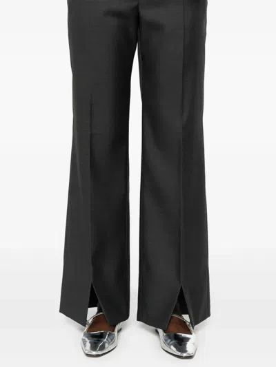 Gucci Wool Pant With Front Pleats And Side Slits