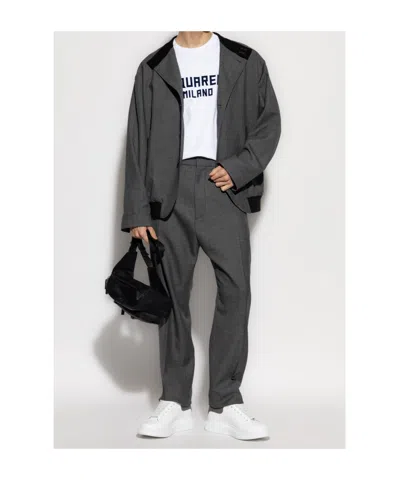 Dsquared2 White Crewneck T-shirt With Logo Lettering On The Front