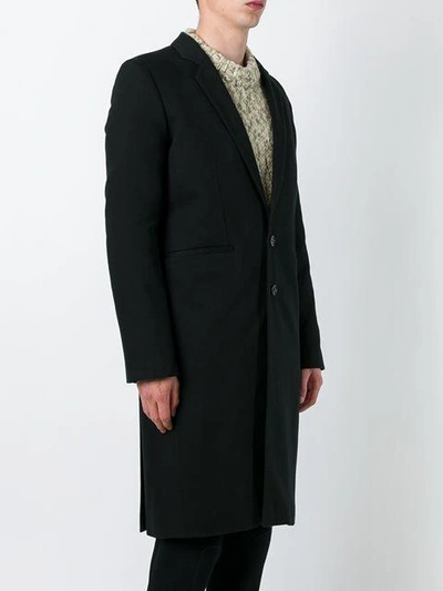 Shop Ann Demeulemeester Single Breasted Coat In Black