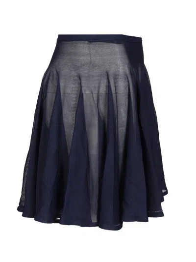 ALAÏA LOOK 2 SKATER SKIRT SKIRTS BLUE 