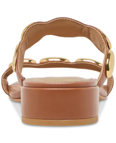 Dolce Vita Women's Fresco Embellished Double Band Slide Low Block Heel Dress Sandals