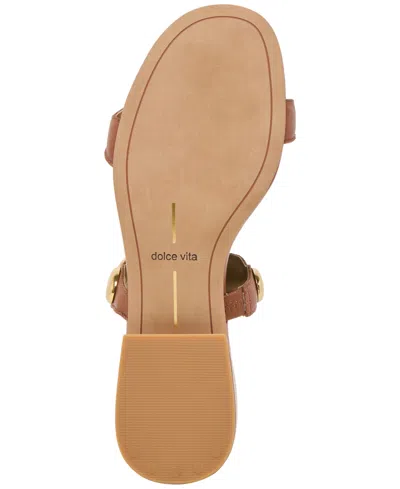 Dolce Vita Women's Fresco Embellished Double Band Slide Low Block Heel Dress Sandals