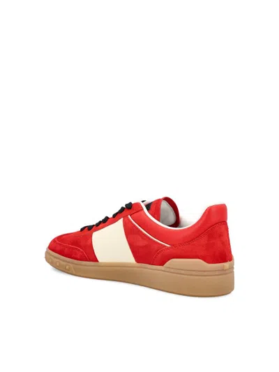 Valentino Garavani Upvillage Low Top Trainer In Split Leather And Calfskin Nappa Leather