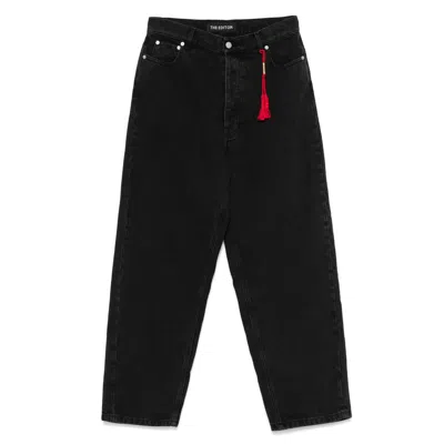 The Editor Denim Loose-fit Jeans In Black