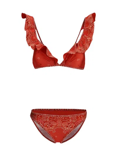 Zimmermann Bandana Printed Lucky Frill Bikini
