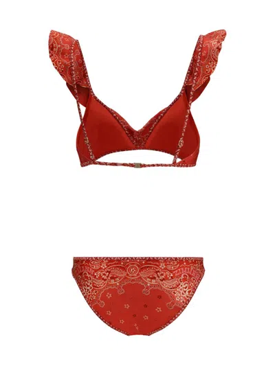 Zimmermann Bandana Printed Lucky Frill Bikini