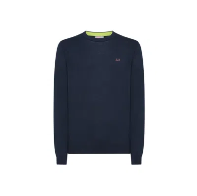 Sun 68 Sun68 - Solid Navy Sweater K34101