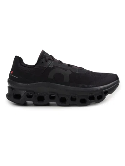 On Cloudmster Void Rubber-trimmed Mesh Running Sneakers In Black