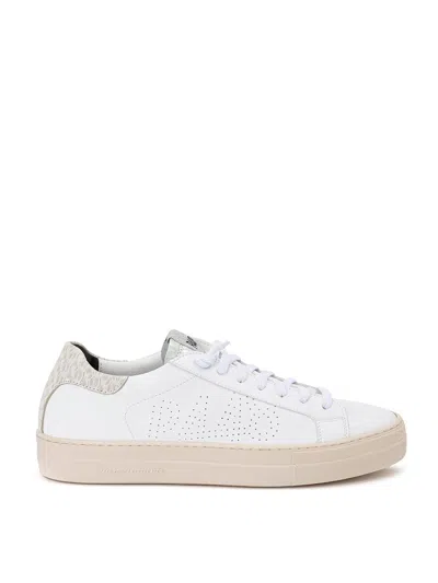 P448 Thea Piton Sneakers In White Leather . In White