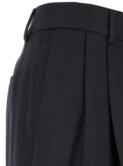 Amiri Black Pants With Belt Loops And Front Pences In Wool Blend Man