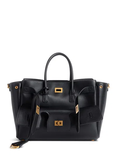 Balenciaga Mini Bel Air Leather Top Handle Bag