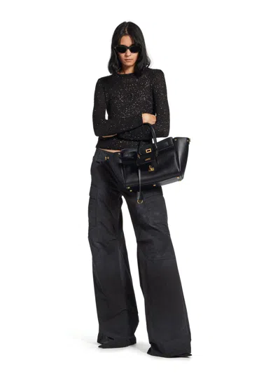 Balenciaga Mini Bel Air Leather Top Handle Bag