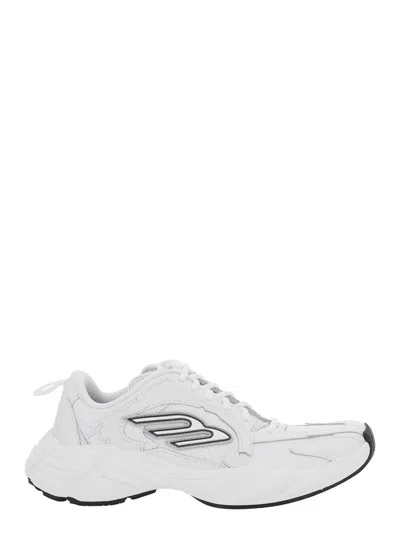 Balenciaga White Cowskin And Polyester Monday Shoe Sneakers In White