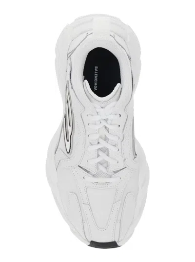 Balenciaga White Cowskin And Polyester Monday Shoe Sneakers In White