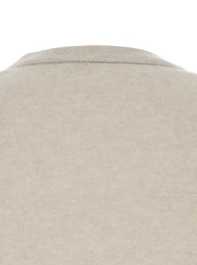 Brunello Cucinelli Beige Sweater With Round Neck In Cashmere Woman In Brown