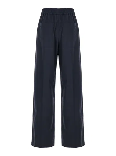 Brunello Cucinelli Blue Pants With Elastic Waist