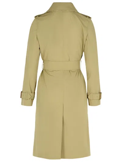 Burberry Green Cotton Trench Coat Women