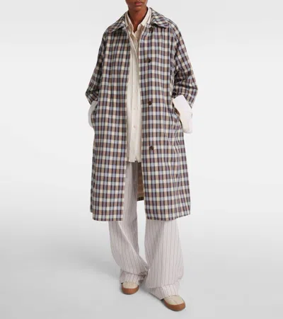The Row Nesson Oversized Striped Cupro Shirt In White