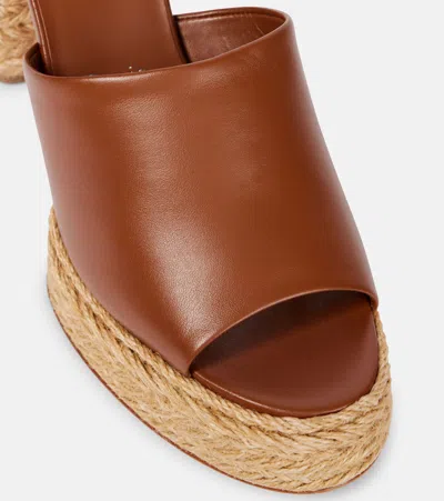 Christian Louboutin Calakala 85 Leather Mule In Brown