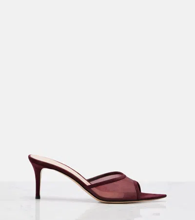 Gianvito Rossi Elle 70 Mesh Mules