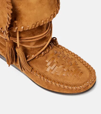 Isabel Marant Winki Leather Boots In Brown