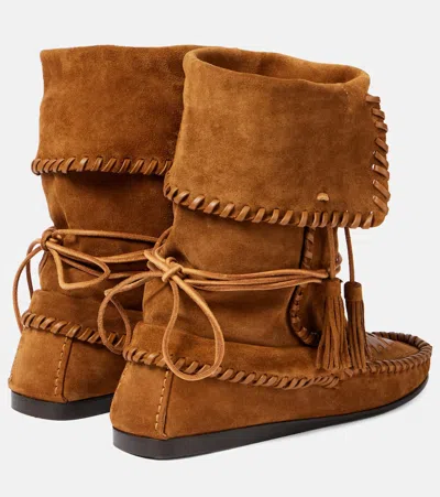 Isabel Marant Winki Leather Boots In Brown