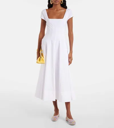 Staud Alba Ballet Flats Blossom Floral Mesh In Pink