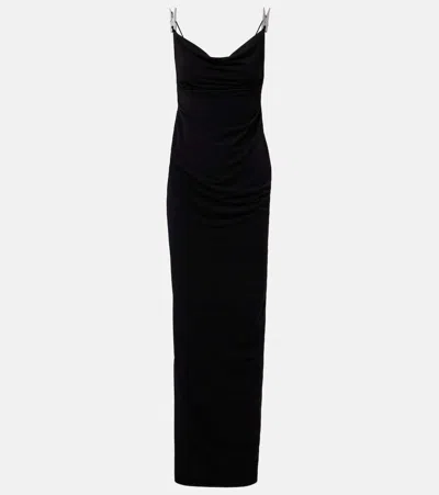 Coperni Knee Length Dress Cowl Neck In Black