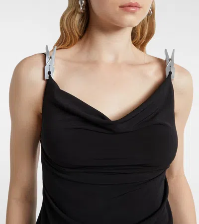 Coperni Knee Length Dress Cowl Neck In Black