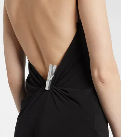 Coperni Knee Length Dress Cowl Neck In Black