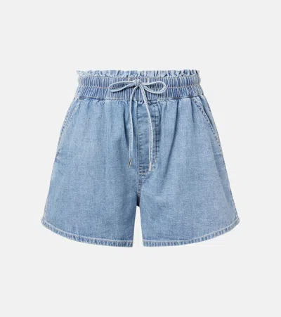 Veronica Beard Wilder Drawstring Denim Shorts