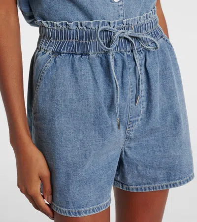 Veronica Beard Wilder Drawstring Denim Shorts