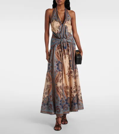 Gianvito Rossi 100mm Slingback Stiletto Sandals In Brown