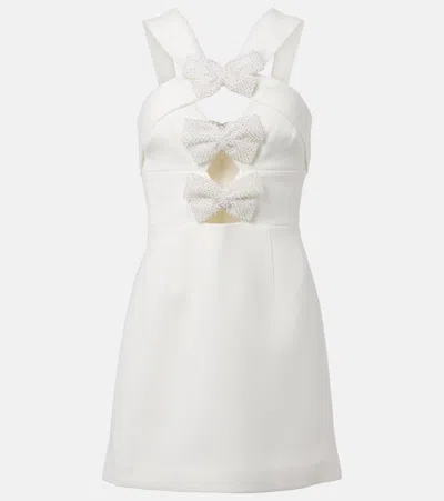 Rebecca Vallance Bonded Crepe Hermione Mini Dress In White