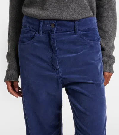 The Row Tarley Straight-leg Trousers In Washed Blue