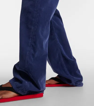 The Row Tarley Straight-leg Trousers In Washed Blue