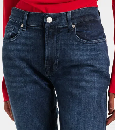 7 For All Mankind Blue Relaxed Skinny Jeans