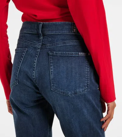 7 For All Mankind Blue Relaxed Skinny Jeans