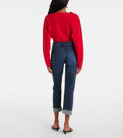 7 For All Mankind Blue Relaxed Skinny Jeans