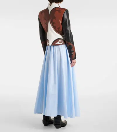 Gabriela Hearst Albie Paneled Leather Jacket In Multi