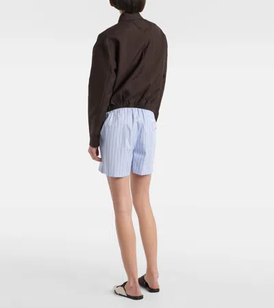 Prada Mohair And Silk Blouson In Brown