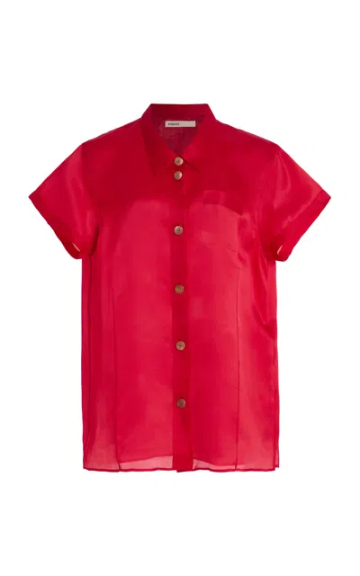 Khaite Keefe Silk Shirt In Red